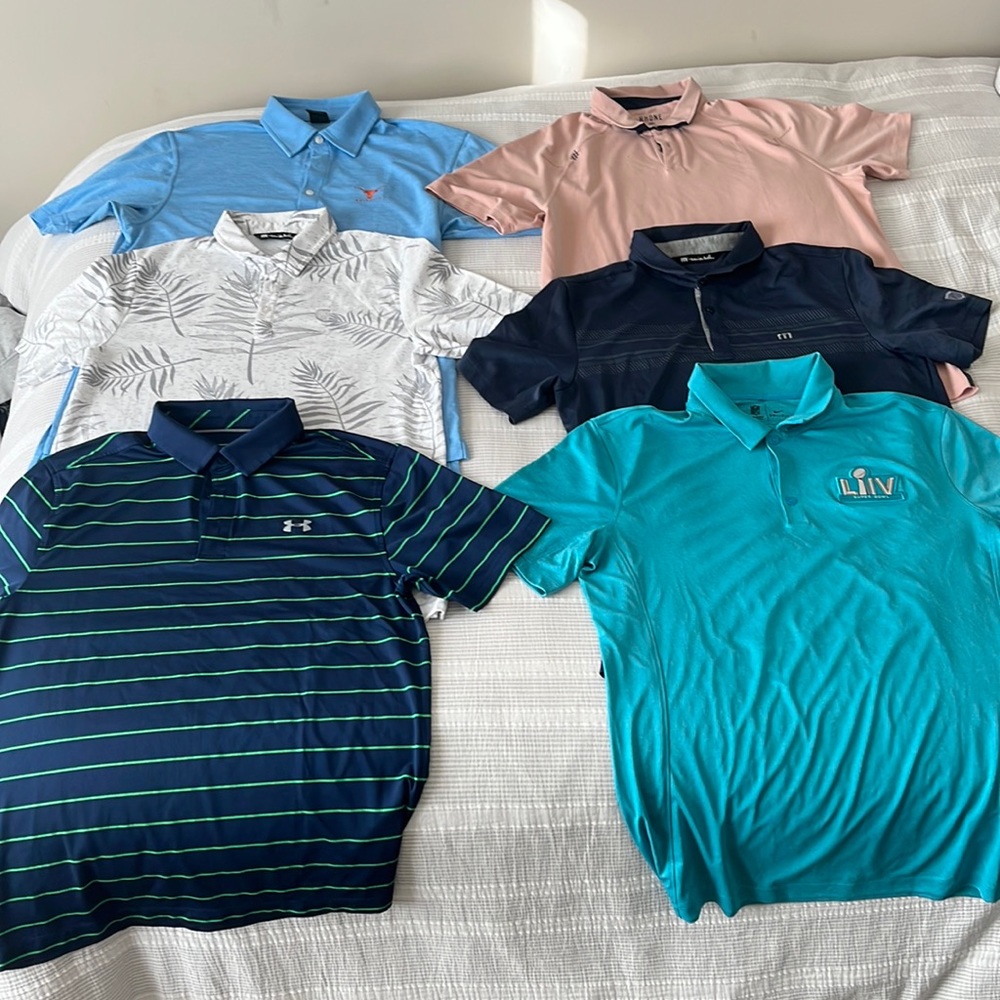 6 golf shirts all in perfect condition